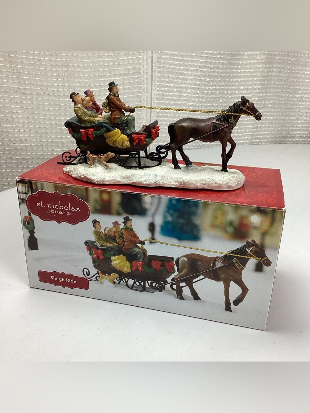 St Nicholas Square - Sleigh Ride  Christmas village Figurine Accessory